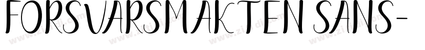 Forsvarsmakten Sans字体转换